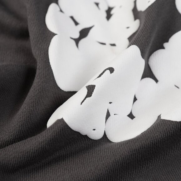 Denim Tears Cotton Sweatshirt with Embossed Print in Kapok Grey Color - - Picture 8 of 8